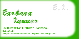 barbara kummer business card